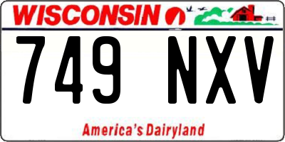 WI license plate 749NXV