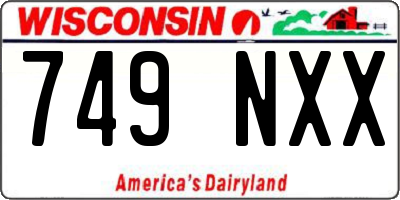 WI license plate 749NXX