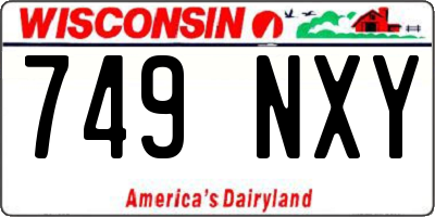 WI license plate 749NXY