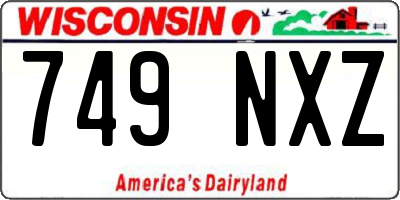 WI license plate 749NXZ