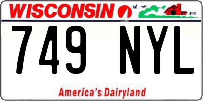 WI license plate 749NYL