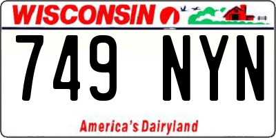 WI license plate 749NYN