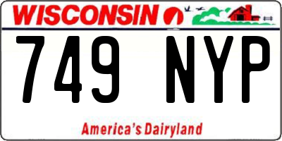 WI license plate 749NYP