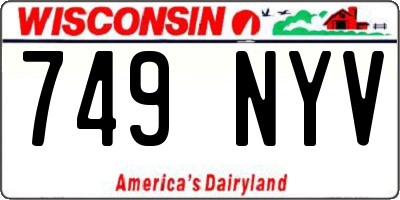 WI license plate 749NYV