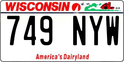 WI license plate 749NYW