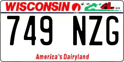 WI license plate 749NZG