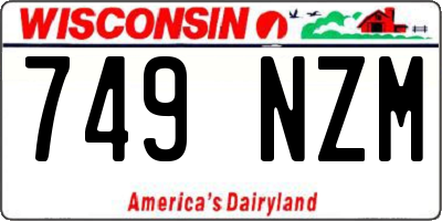 WI license plate 749NZM