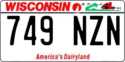 WI license plate 749NZN