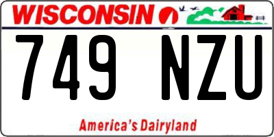 WI license plate 749NZU