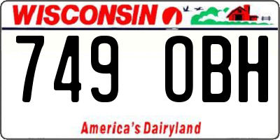 WI license plate 749OBH
