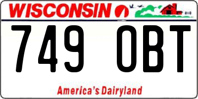WI license plate 749OBT