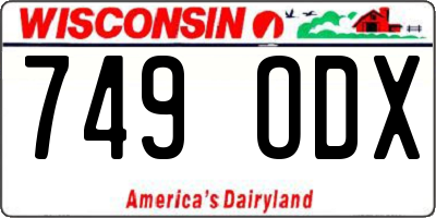 WI license plate 749ODX