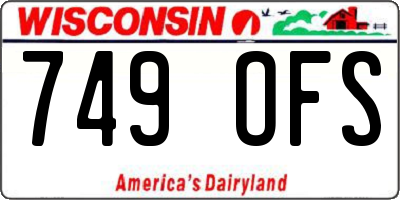 WI license plate 749OFS
