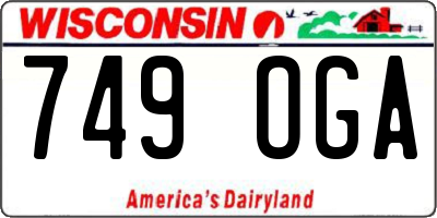 WI license plate 749OGA