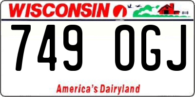 WI license plate 749OGJ