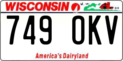 WI license plate 749OKV