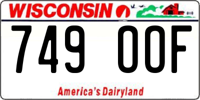 WI license plate 749OOF