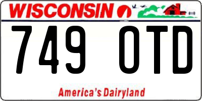 WI license plate 749OTD