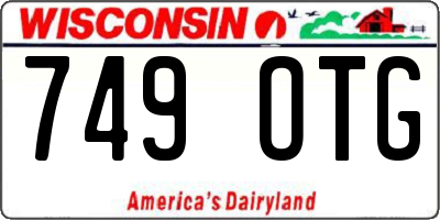 WI license plate 749OTG