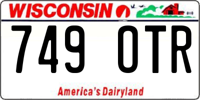 WI license plate 749OTR