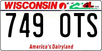WI license plate 749OTS