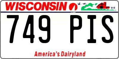 WI license plate 749PIS