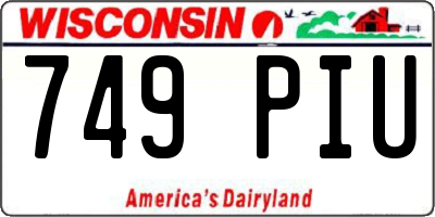 WI license plate 749PIU