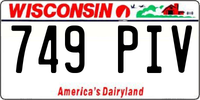 WI license plate 749PIV