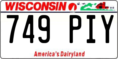 WI license plate 749PIY