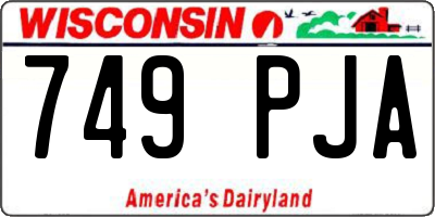 WI license plate 749PJA