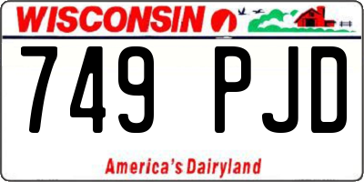 WI license plate 749PJD