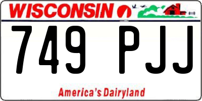 WI license plate 749PJJ