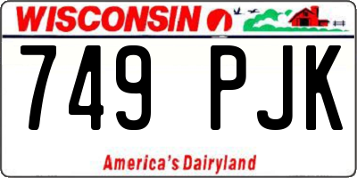 WI license plate 749PJK