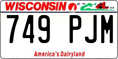 WI license plate 749PJM