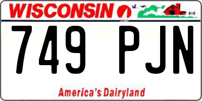 WI license plate 749PJN