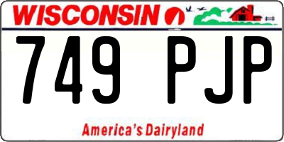 WI license plate 749PJP