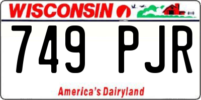 WI license plate 749PJR