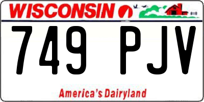 WI license plate 749PJV