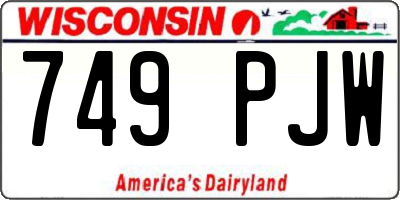 WI license plate 749PJW