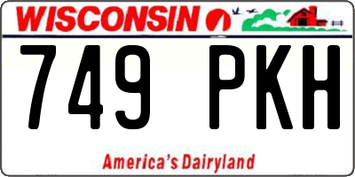 WI license plate 749PKH
