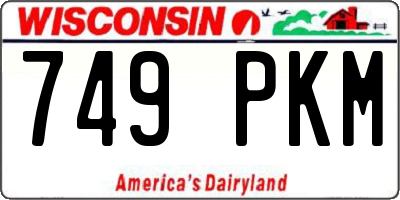 WI license plate 749PKM