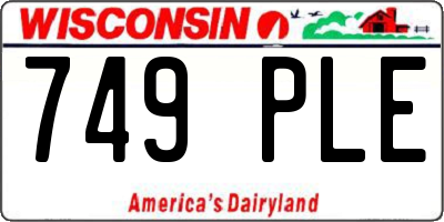 WI license plate 749PLE