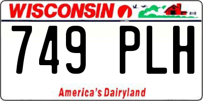 WI license plate 749PLH