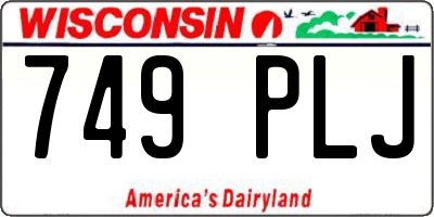 WI license plate 749PLJ