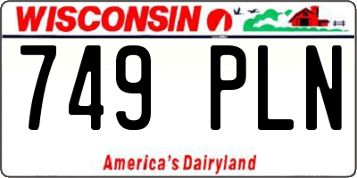WI license plate 749PLN