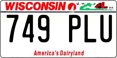 WI license plate 749PLU