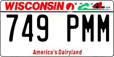 WI license plate 749PMM