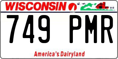 WI license plate 749PMR