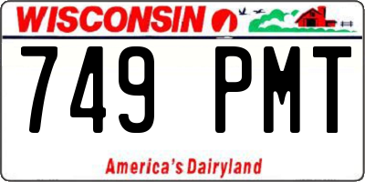 WI license plate 749PMT