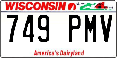 WI license plate 749PMV